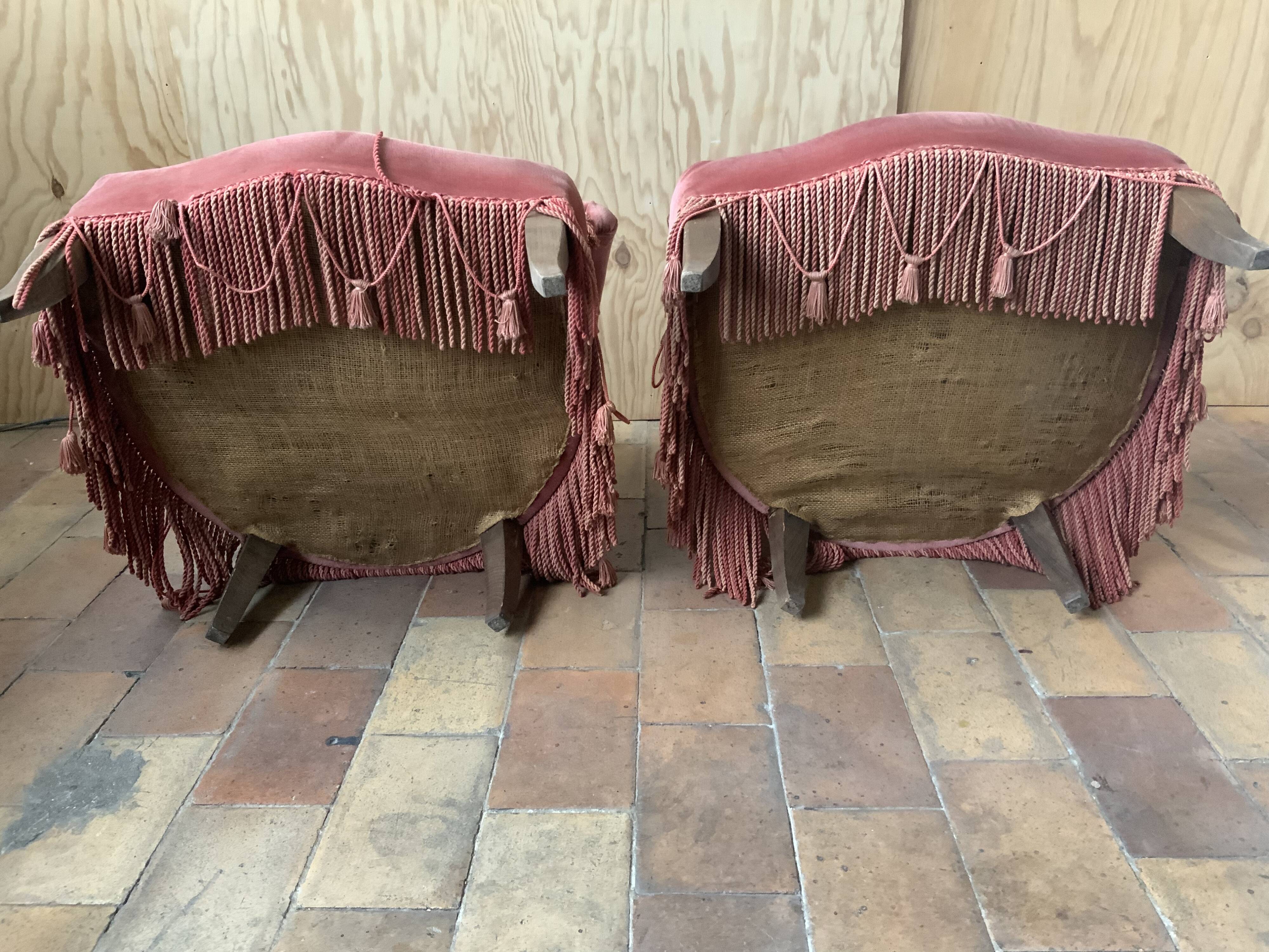 Pair of toad armchairs