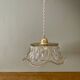Vintage molded glass lampshade pendant light - tableware collection -
