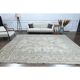 Tapis d'aire vintage persan fait main en laine et coton beige des années 1970 285x362