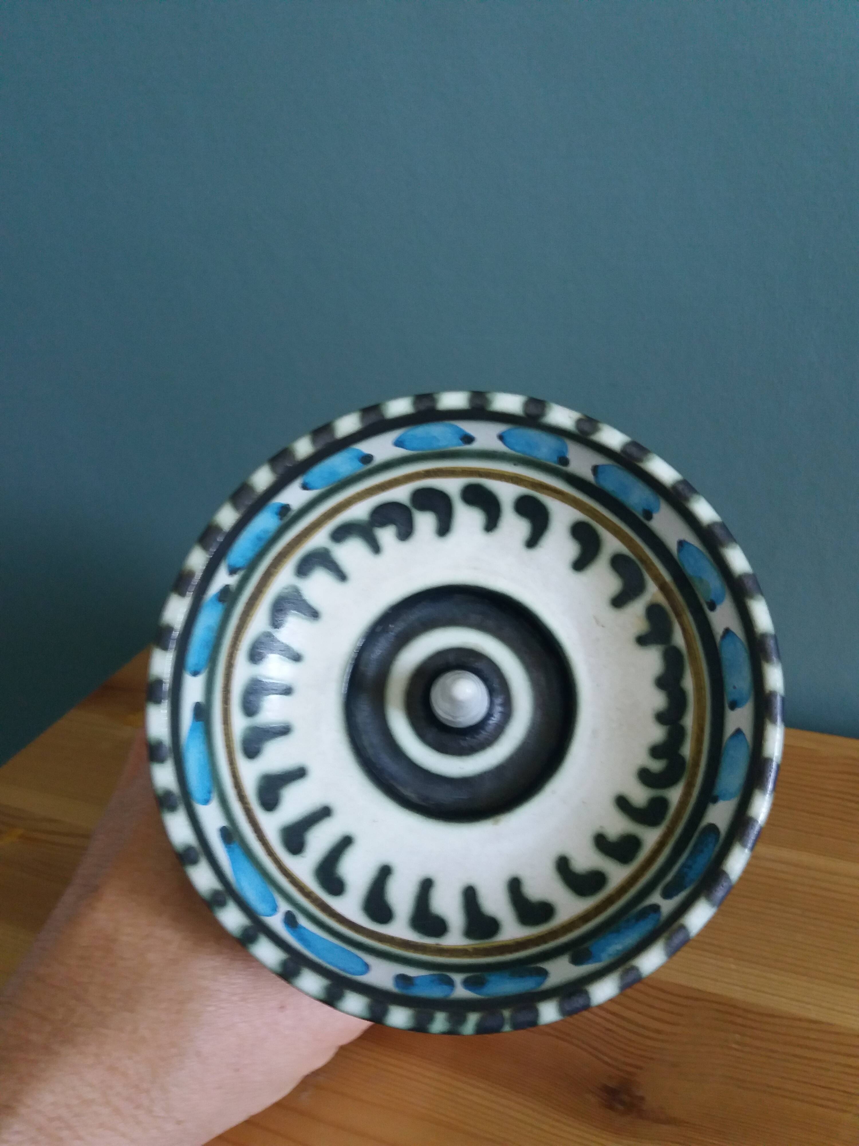 Candlestick holder signed André L'Helguen Keraluc Quimper