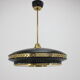 1960s black and gold UFO pendant , Czechoslovakia