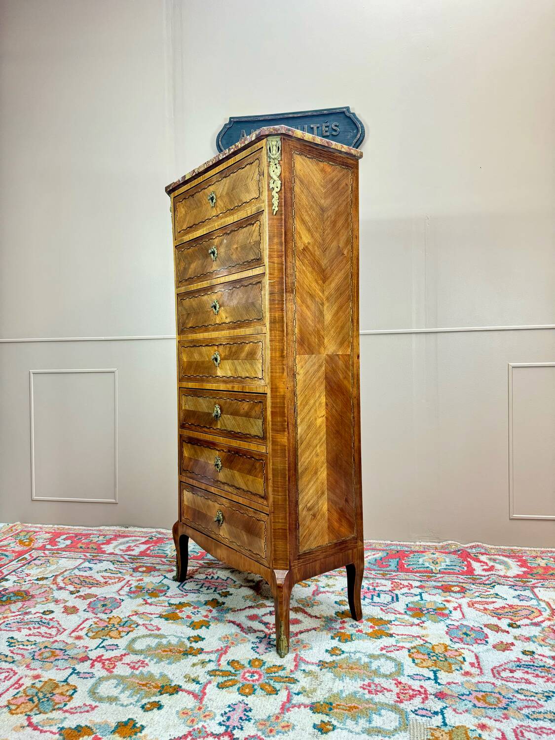 19th Century Transition Style Marquetry Weekly Planner