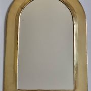 Miroir mural arche en laiton poli, artisanat marocain, 44 x 29 cm