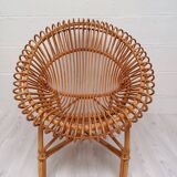 Vintage rattan armchair 1960