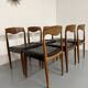 Lot of 6 chairs model 71 Scandinavian design Niels Otto Møller teak an60