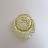 Bougeoir en verre coloré joaune soleil