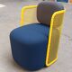 CIDER Ingrid armchair in yellow and blue
