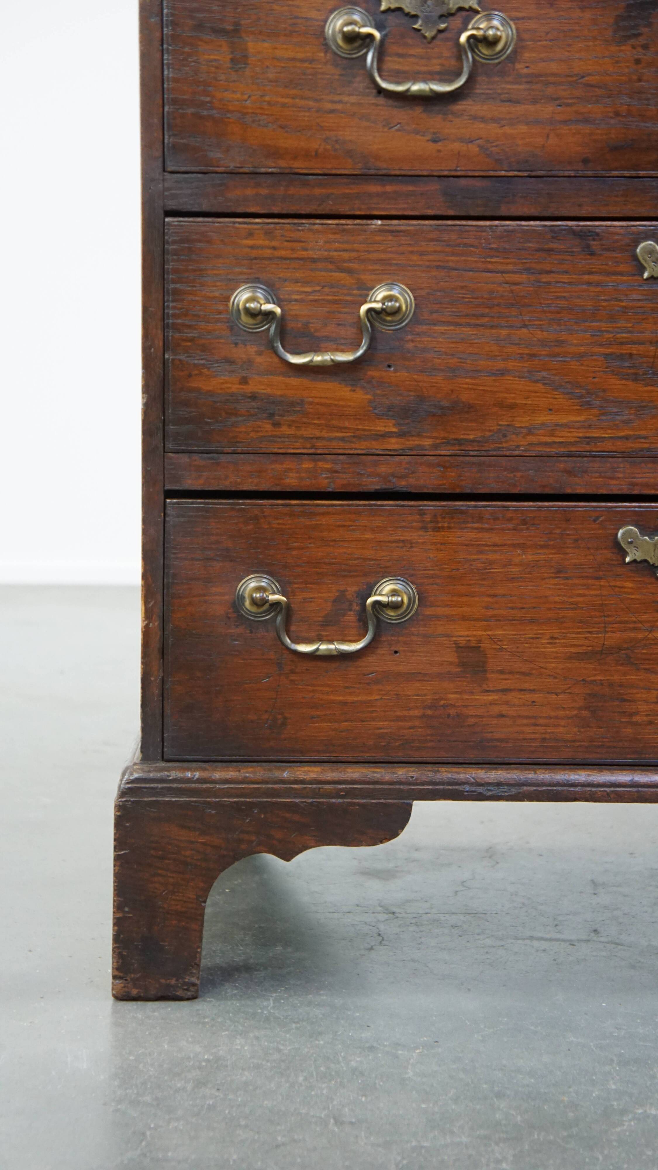 Antique subtle English secretaire from the early 19th century
