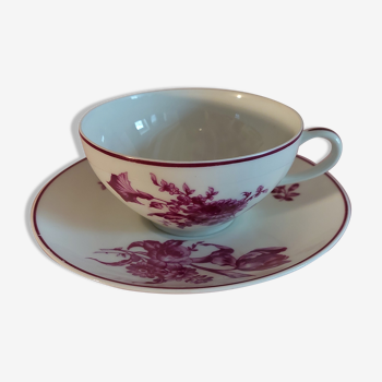 Tasse à thé porcelaine décorée par Pillivuyt et Cie