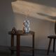 Modern Danish, Lacquered Beech Side Table, Fritz Hansen, "Model 1535", 1940s