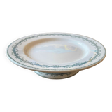 Terre de Fer walk-in cake dish, opaque porcelain from Gien Austerlitz model.