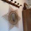 Vintage 6-hook wooden coat rack