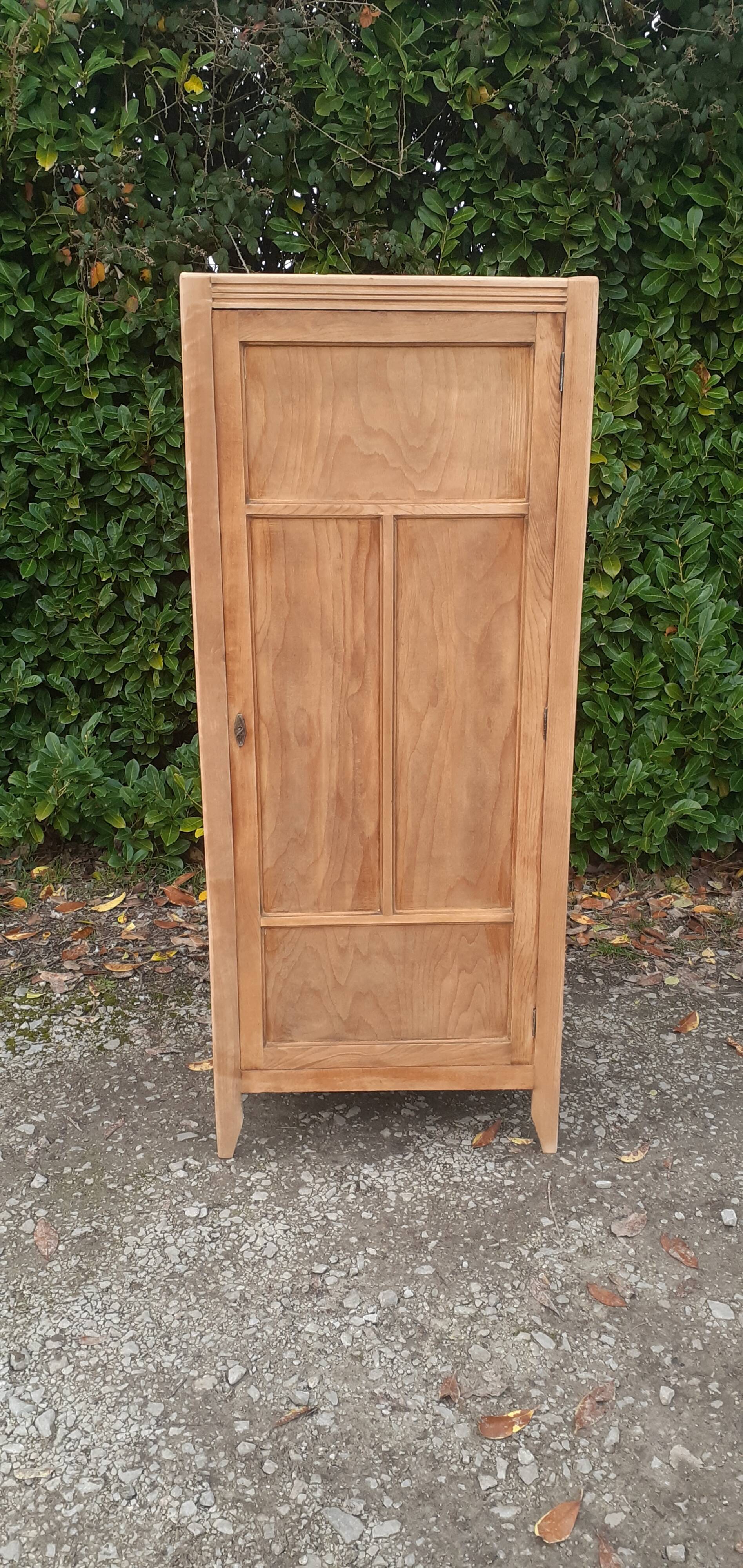 Parisian wardrobe 1 door 1 wardrobe beech raw wood