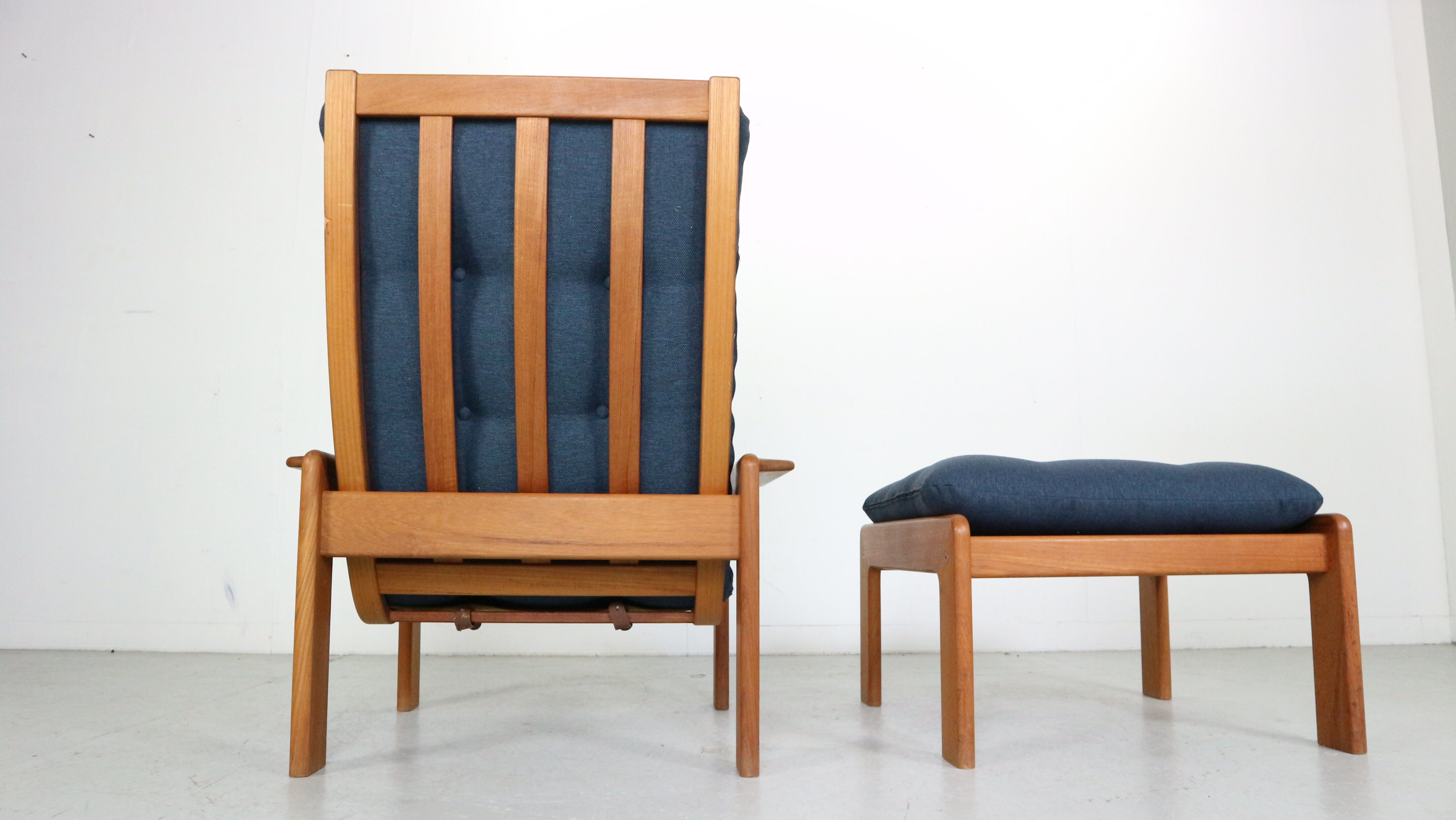 Teak armchair & ottoman by Emc Møbler Denmark mid-century modern