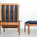 Teak armchair & ottoman by Emc Møbler Denmark mid-century modern
