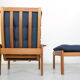 Teak armchair & ottoman by Emc Møbler Denmark mid-century modern