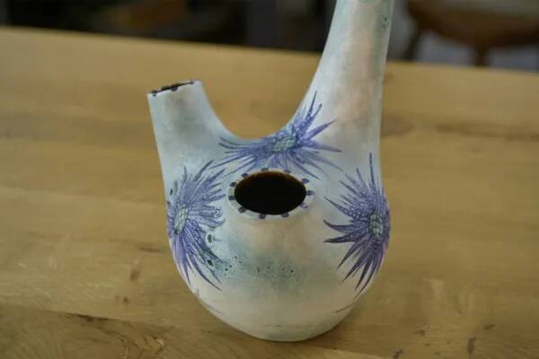 Vase en céramique par Marie-Madeleine Jolly modèle « Chardon » 1940’s