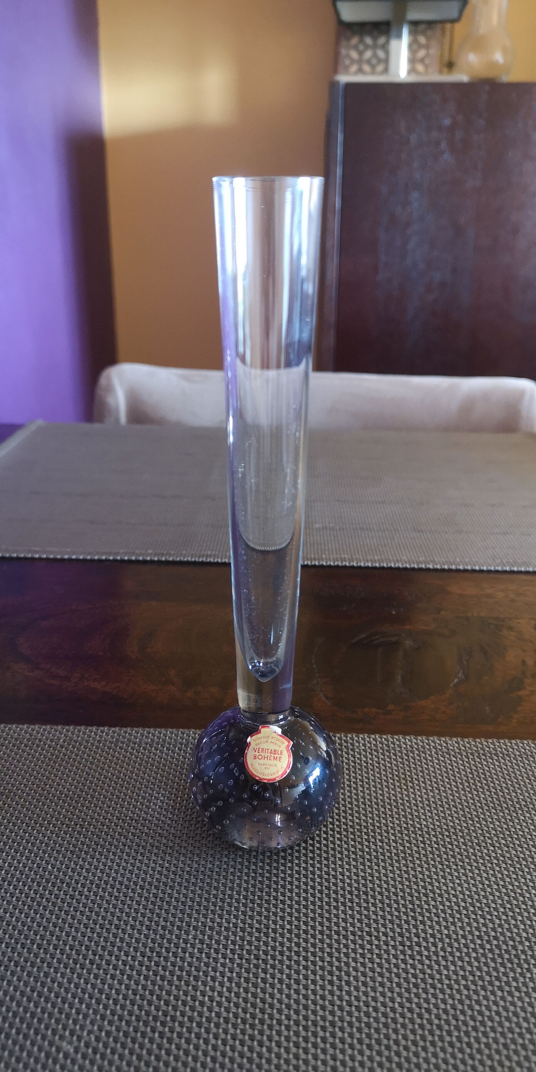 Bohemian crystal soliflore - 1980s