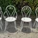 Garden lounge 1 table 2 chairs 2 white wrought iron chairs