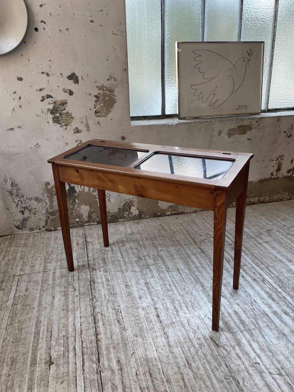 50s display cabinet side table