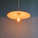 Industrial pendant light in green enamelled sheet metal, 1930s-40s