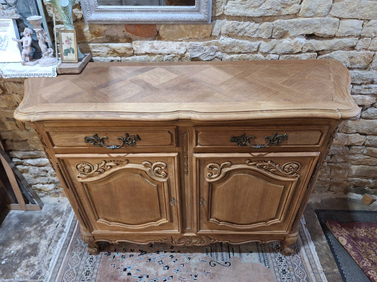 Louis XV style sideboard in solid oak