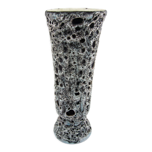 vase en céramique mate - fat lava