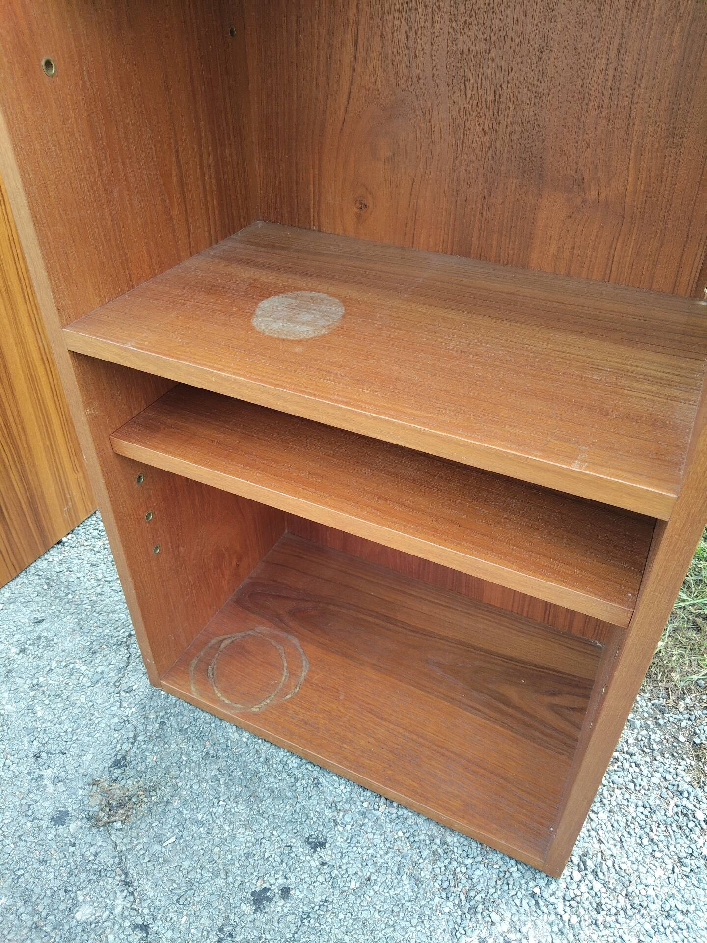 Pair of vintage column bookshelves from the 60s-70s Scandinavian style.