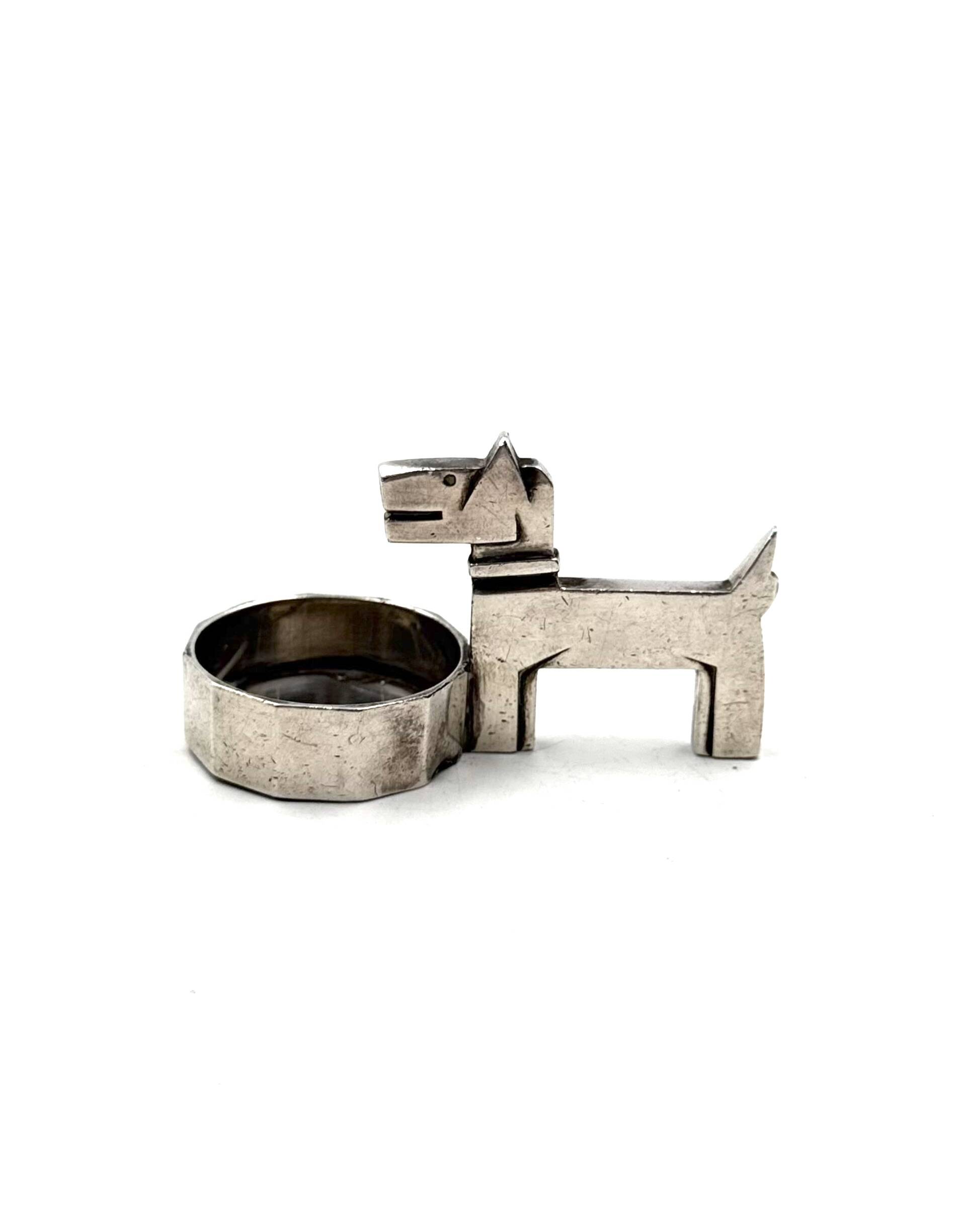Art Deco silver-plated Ric & Mac small ashtray, Edouard Marcel Sandoz, Gall