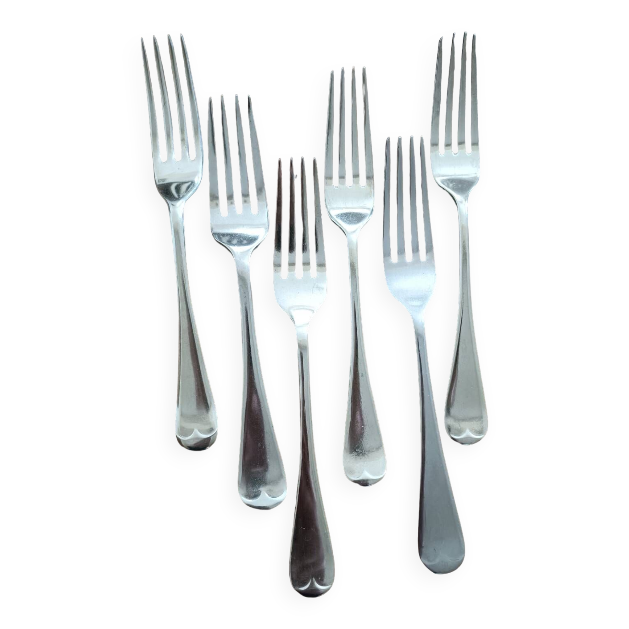 6 silver-plated forks