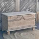 Antique oak solid wood chest bank
