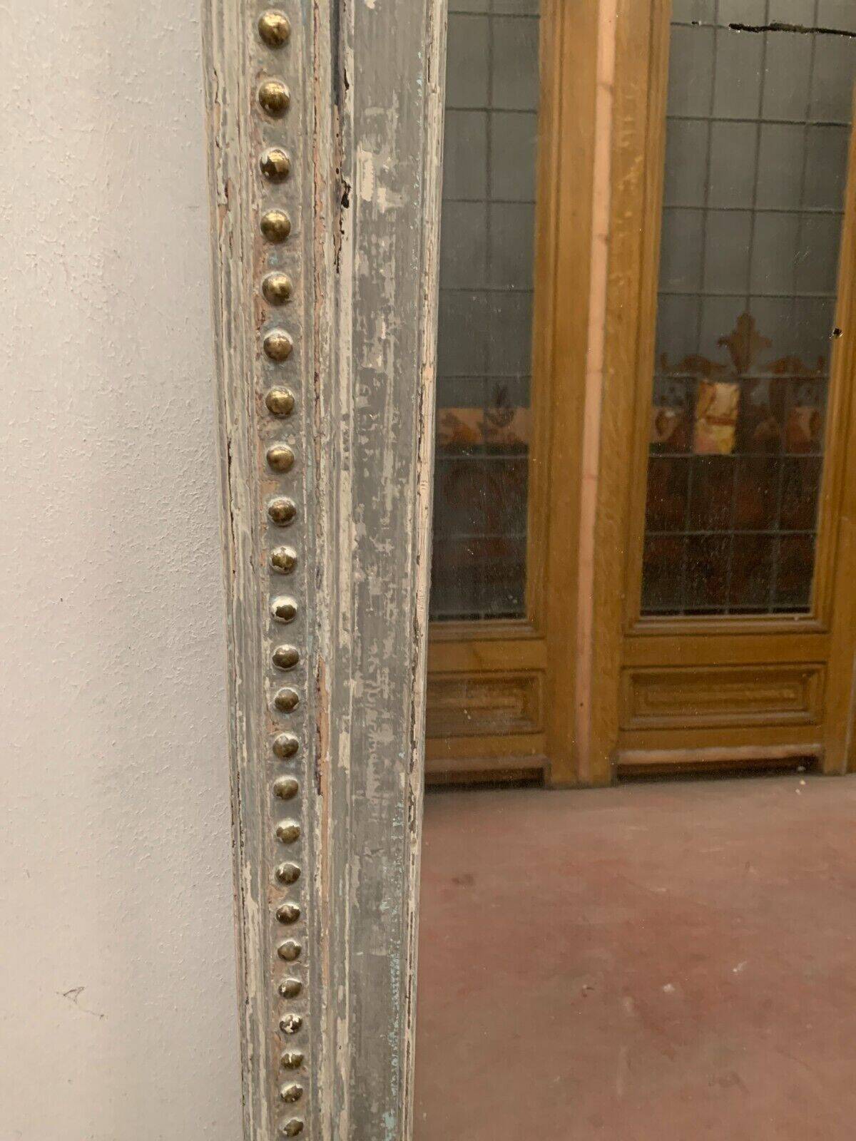 Louis XV style mirror in wood and patinated stucco 19th century