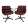 Charles Pollock paire de fauteuils Executive Knoll cuir bordeaux 1970
