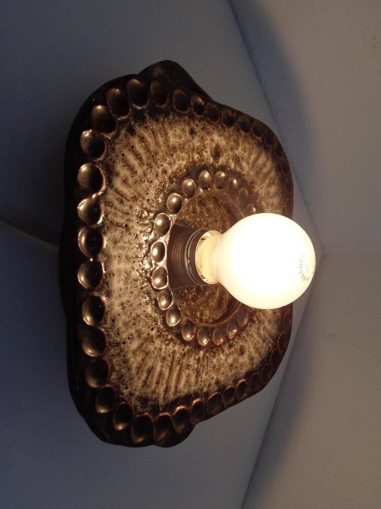 German Pop Art ceramic wall lamps, 1970s, set of 2