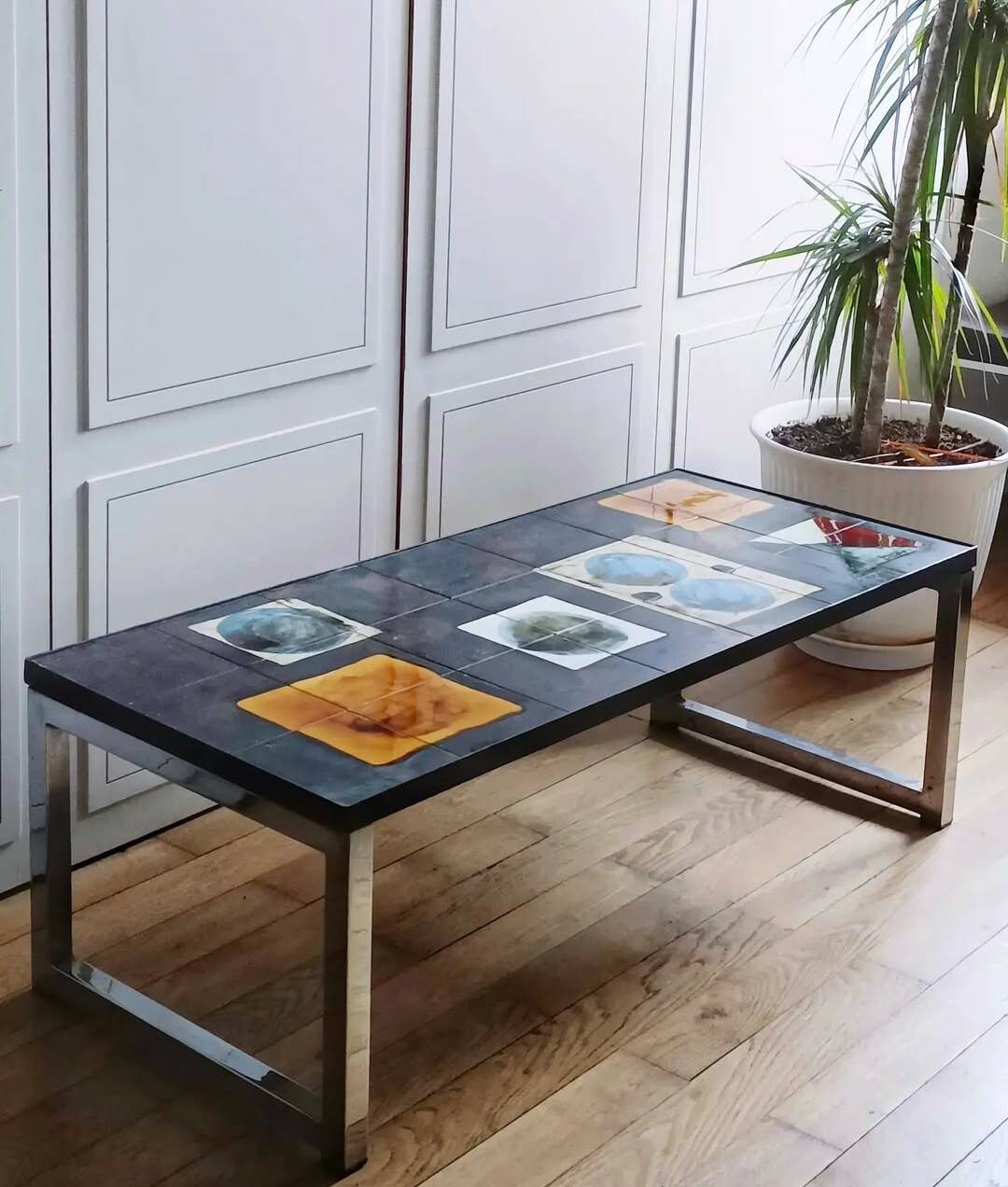 Belarti chrome ceramic coffee table
