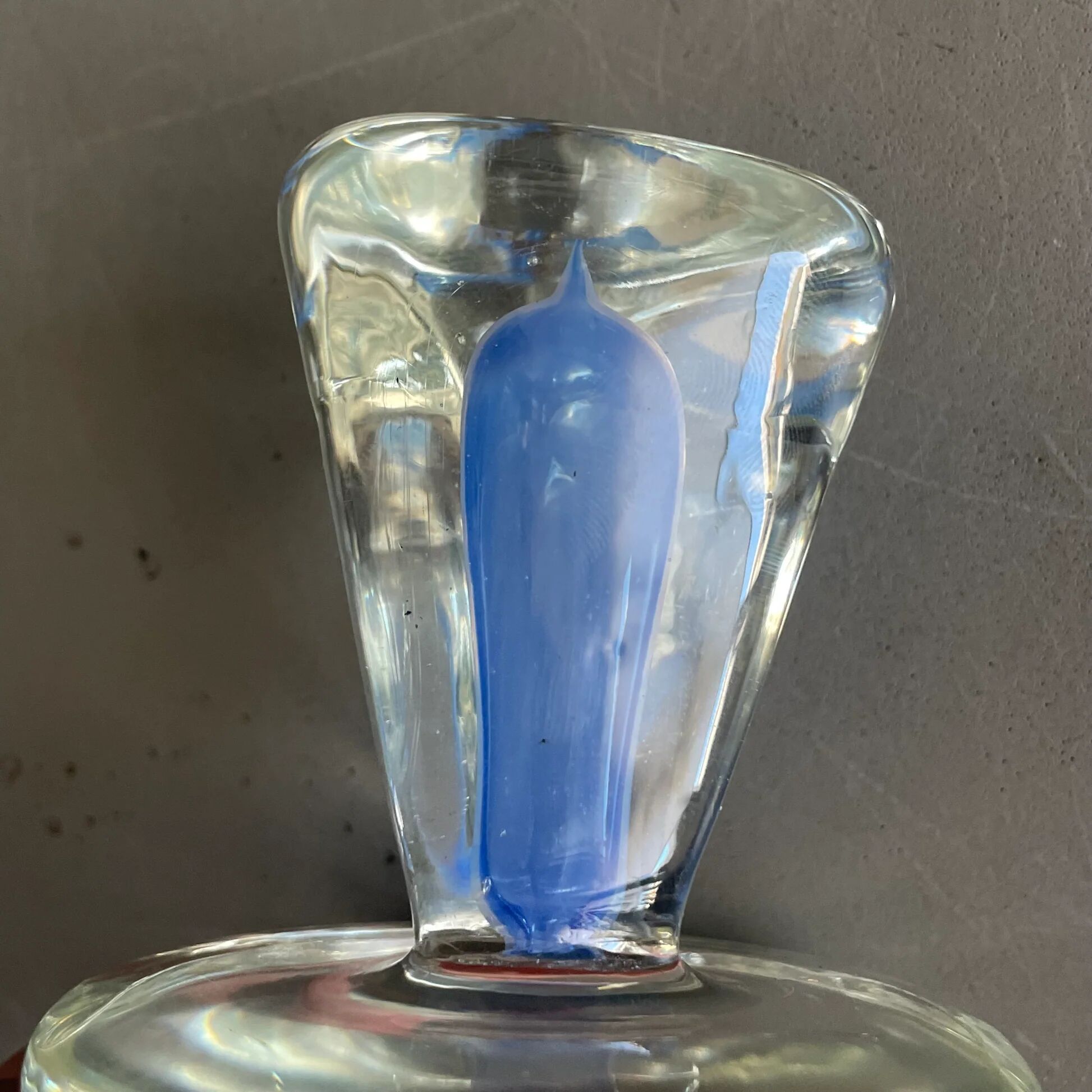 Two-coloured blown glass set