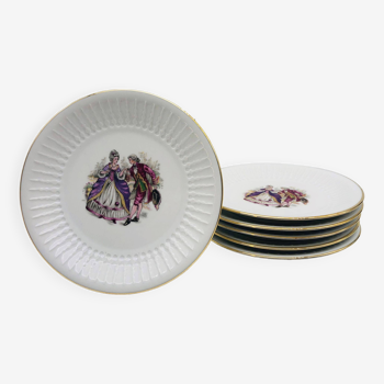 Lot de 6 assiettes à dessert en porcelaine « Chauvigny FD »