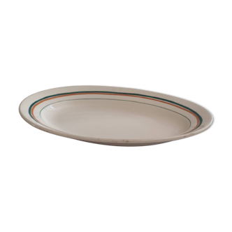 Old oval dish Moulin des Loups St Amand model Newton