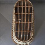 Wicker pram on wheels