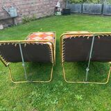 Pair of vintage Lafuma sun loungers in perfect condition