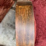 Pair of Art Deco club armchairs in burgundy red velvet, 1930s