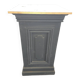 Patinated wooden base for a Medici vase or statue.