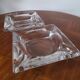 Set of 2 70s glass ashtrays