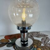 Mushroom lamp chrome murano snaidero italy spage-age 1970