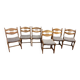 6 Vintage Brutalist Dining Chairs, 1970