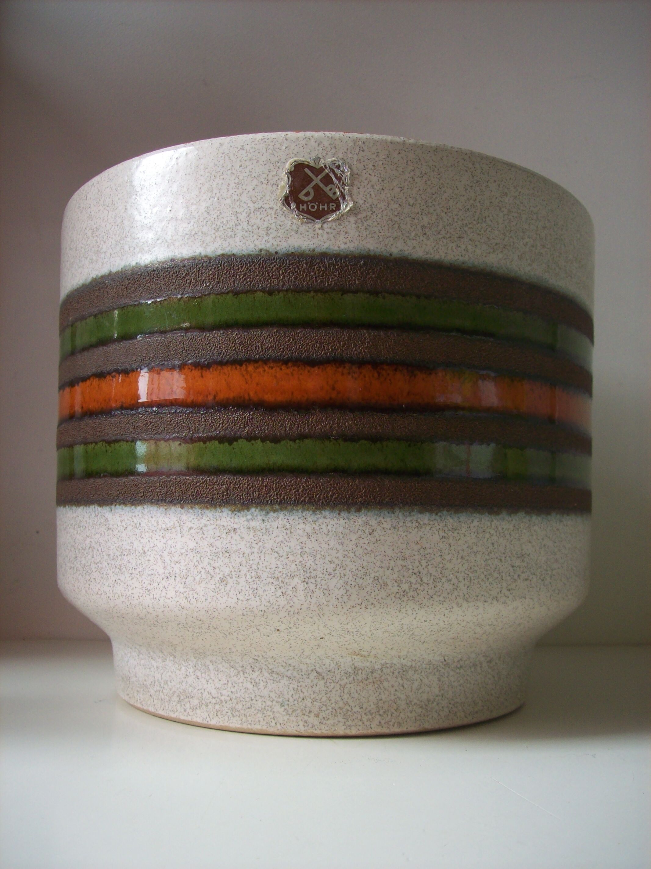 Cache pot vintage en céramique