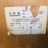 Vintage low row in flame walnut, by G N B , Circa 60