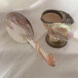 1920 French Antique Mother of Pearl and Shell Large Spoon