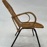 Vintage rattan chair by Dirk van Sliedregt Rohe Noordwolde 1960 in the Netherlands