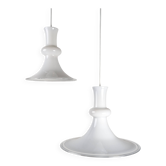 Paire de suspensions en opaline de Michael Bang pour Royal Copenhagen, années 1970